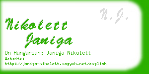 nikolett janiga business card